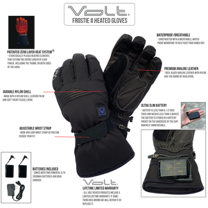 Volt Frostie rechargeable winter snow gloves keep hands and fingers warm for cycling skiing and provide best heat coverage