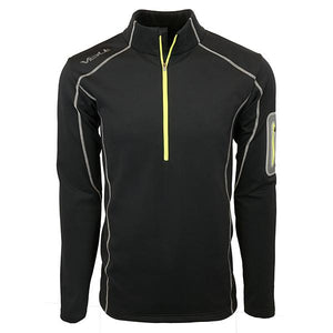 5V Heated Thermal Half Zip heats the collar and between the shoulder blades