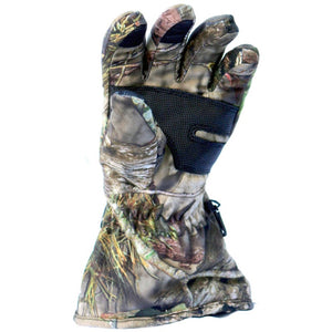 Mossy Oak Country heated gloves heat to the end of each finger including the thumb