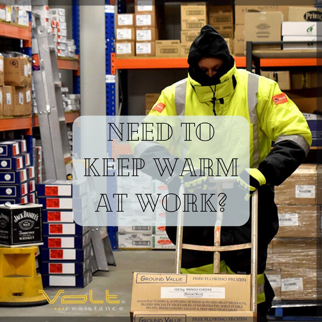 Banner with text saying “Need to Keep Warm at Work”