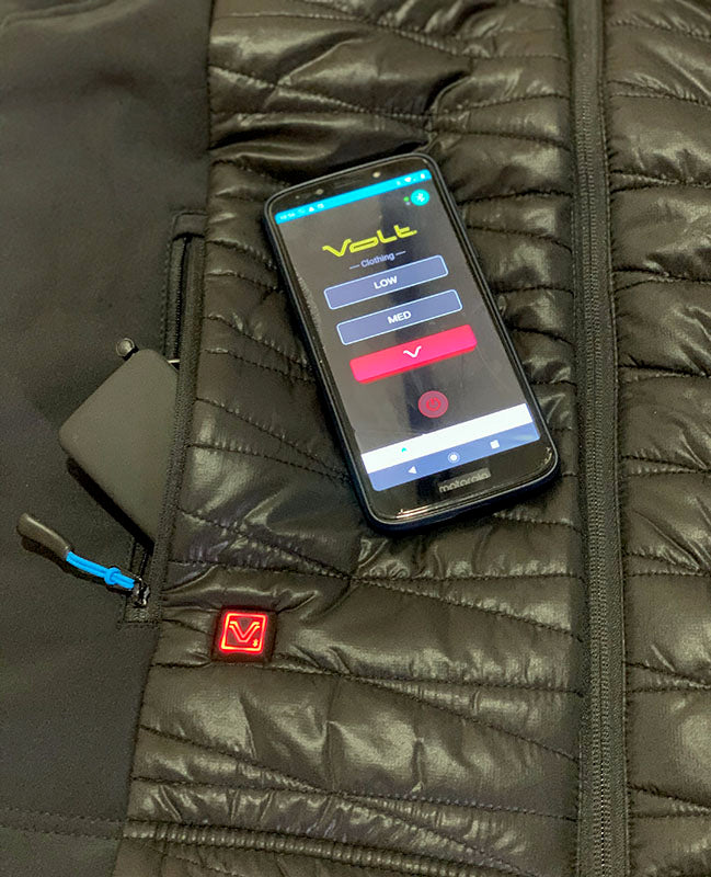 Volt's Bluetooth app makes heat control easy and convenient