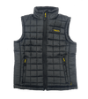 womens puffy heated insulated battery electric heated vest black front
