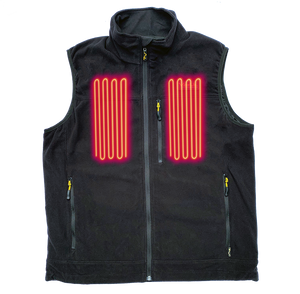 Fleece Heated Vest with two heating panels in the chest