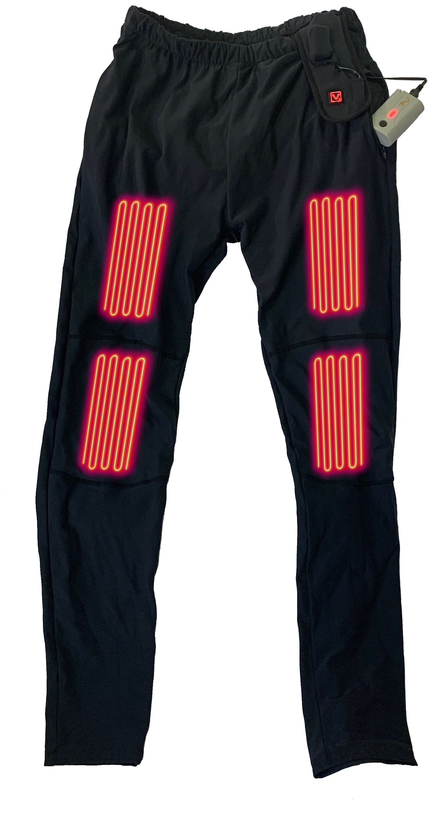 fusion heated pants warming legs for motorcycle or snowmobile front