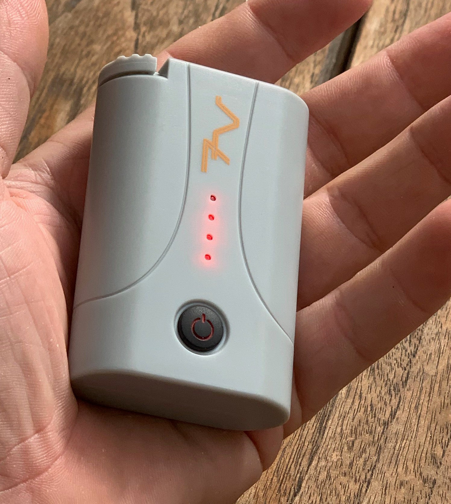 heated gloves battery from volt in hand to show size