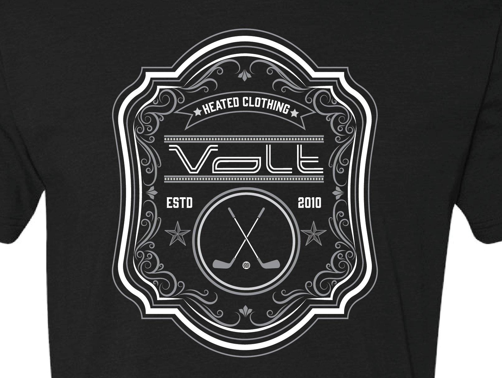 Volt Heat Logo Gear Black Golf Shirt Volt Heat Logo Gear Black Golf Shirt