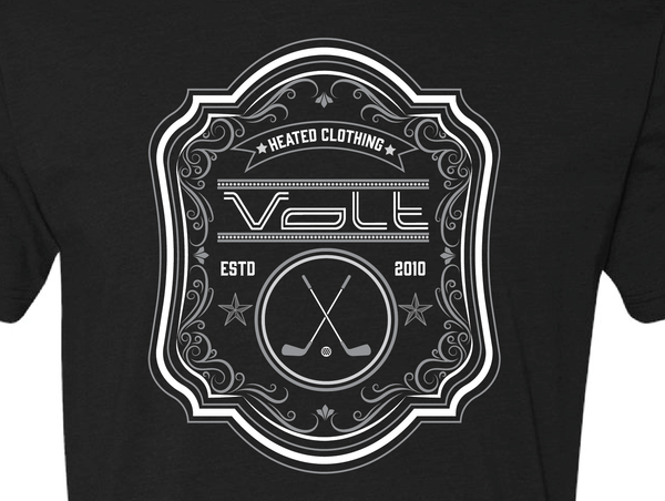 Volt Heat Logo Gear Black Golf Shirt