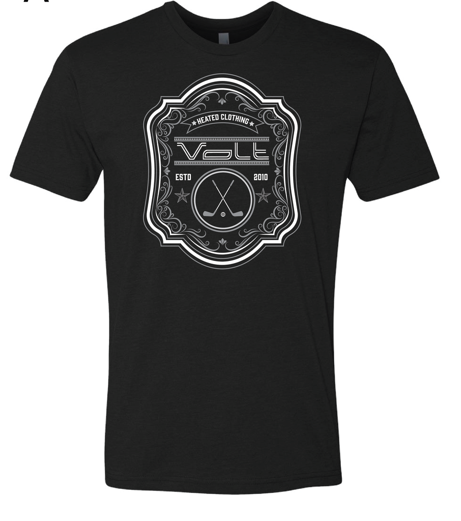 Volt Heat Logo Gear Black Golf Shirt