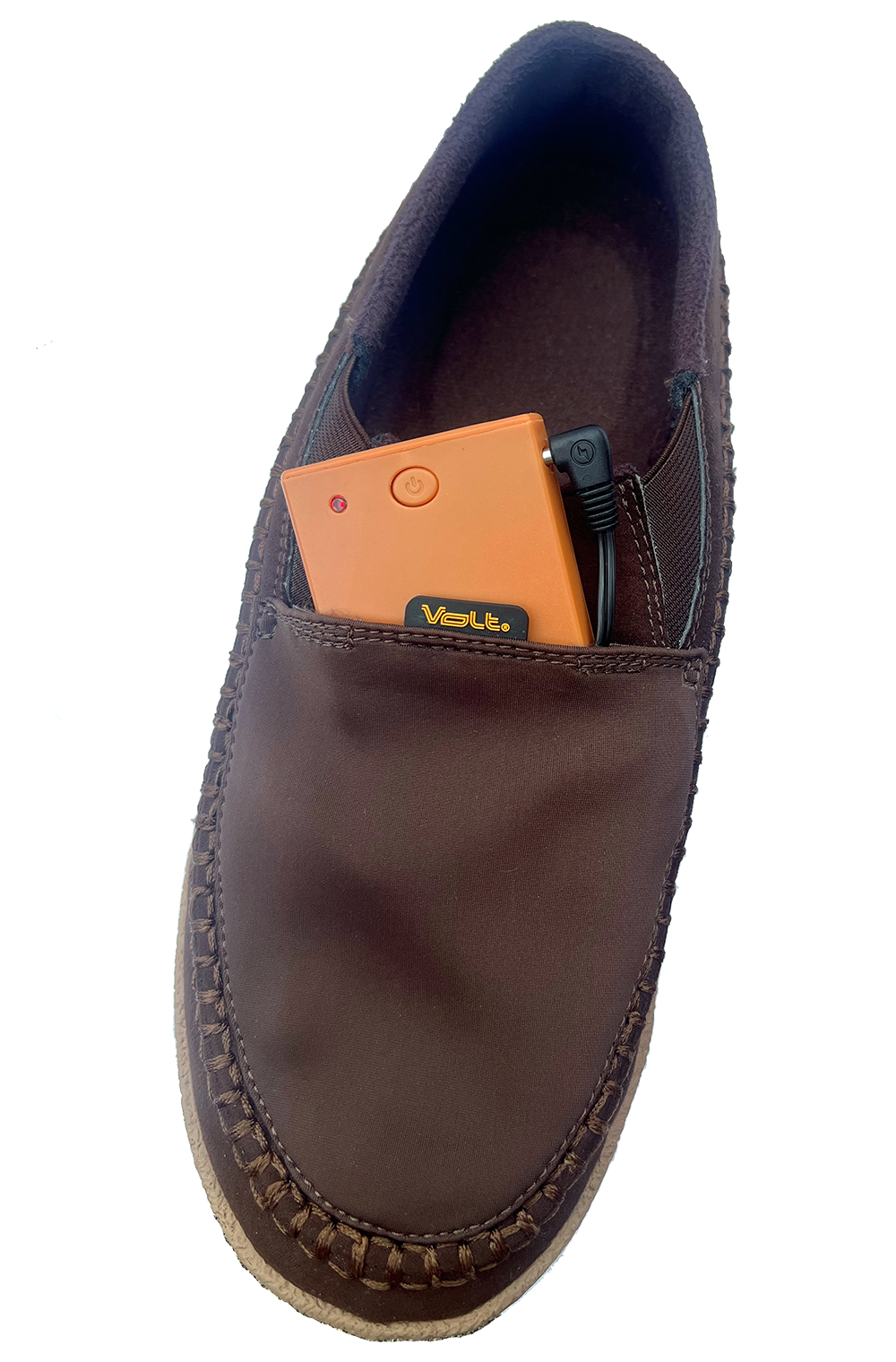 Volt Camp best Heated Slippers rechargeable battery in pocket