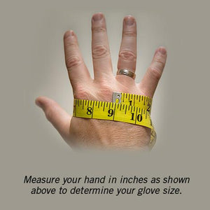Measure the circumference around the hand at the knuckles to find your recommended size