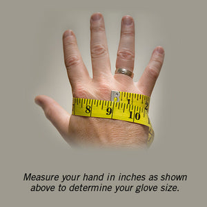 Measure around your hand at the knuckles to get the best fit