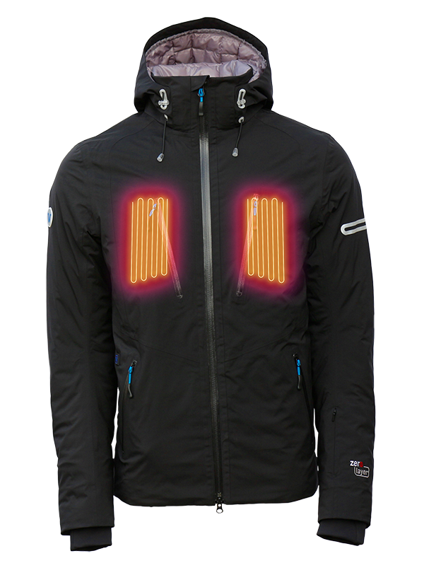 Summit Heated Jacket by Volt Heated Clothing uses a down fill for superior warmth